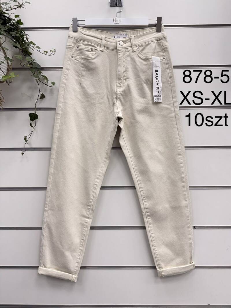 Spodnie damskie jeansy Roz XS-XL, 1 Kolor Paczka 10 szt